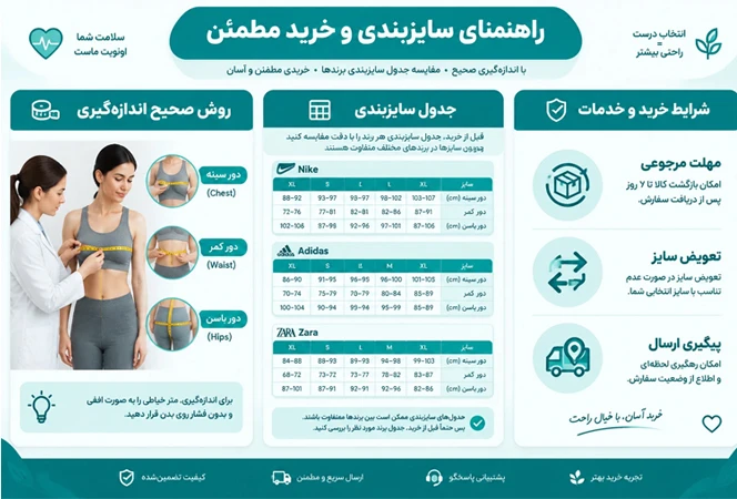 سایزبندی و خرید مطمئن